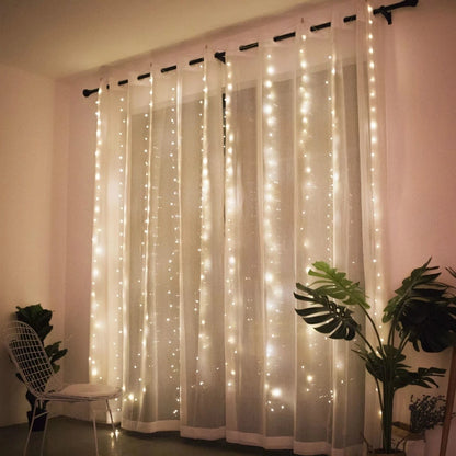 Christmas Lights Curtain Garland Merry Christmas Decorations For Home Christmas Ornaments Xmas Gifts Navidad New Year Decor