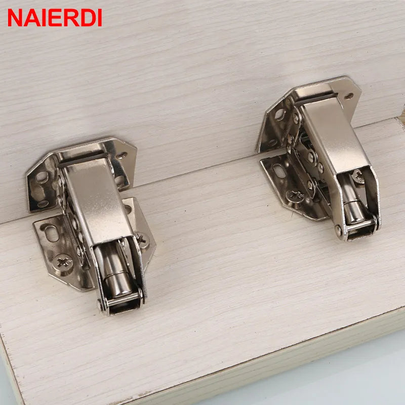 Cabinet Hinge 90 Degree No-Drilling Hole Cupboard Door Hydraulic Hinges Soft Close With Screws Furniture Hardware