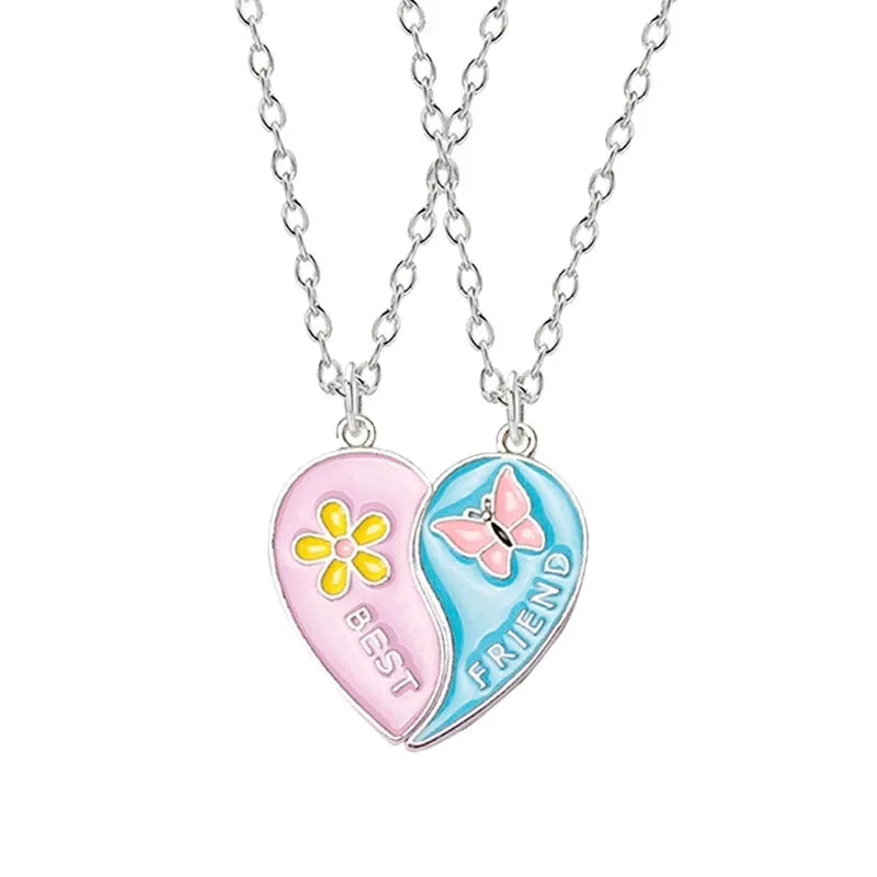 Mode meilleurs amis miel amour Couple pendentif collier 2 pièces/ensemble chaîne starter coeur brisé BFF bonne amitié bijoux cadeau