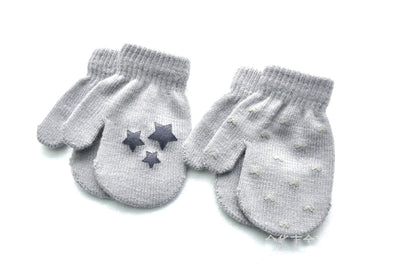 1 Pair Cartoon Anti-grasping Warm Gloves Protection Baby Mitten Cute Unisex Girls Boy Star Heart Newborn Love Face