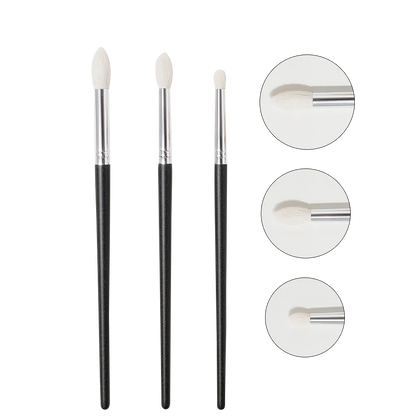 Shinedo 3 Pcs Goat Hair Tapered Crease Blending Brush Eyeshadow Make Up Cosmetic Kit Maquiagem Smudge Eye Makeup Brushes