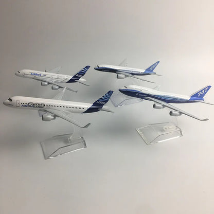 JASON TUTU Original model a380 airbus Boeing 747 airplane model aircraft Diecast Model Metal 1:400 airplane toy Gift collection