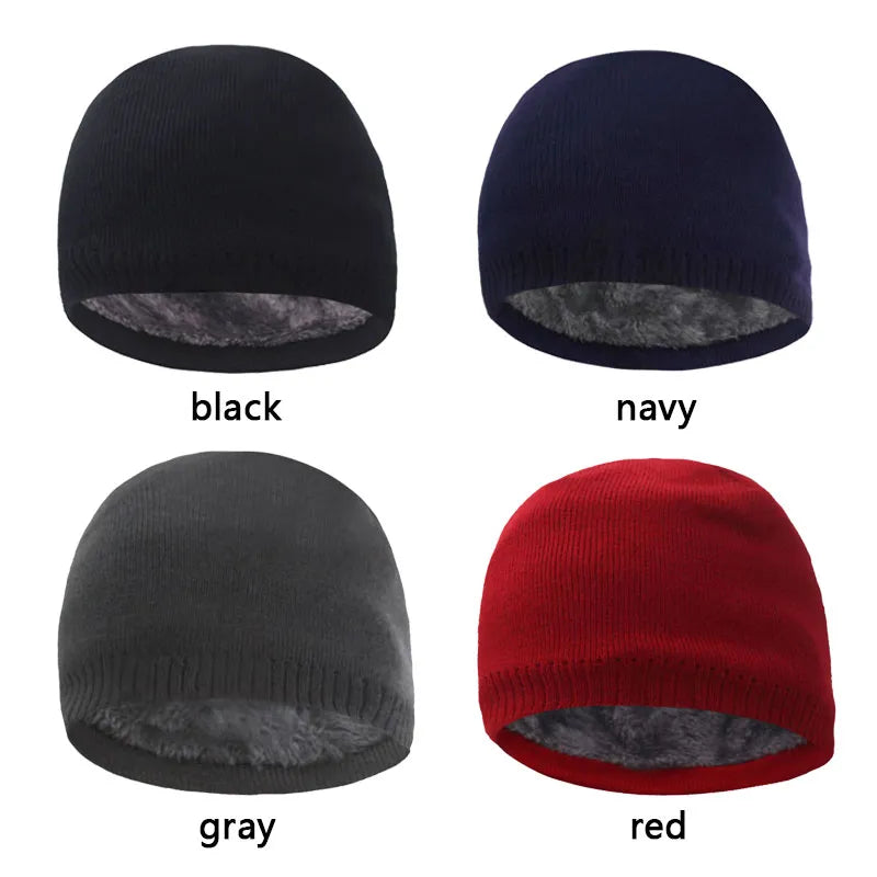 Skullies Beanies Herr Stickad Mössa Vinter Mössor För Dam Kepsar Herr Vinter Beanie Gorro Varm Tjock Päls Bonnet Homme Skull Hat Keps