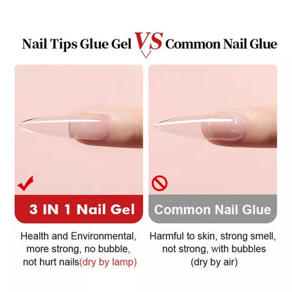 7ml Nail Glue Gel For Falses Tips Nail Art Decoration Adhesive Tool False French Tips Glue Gel Fast Extension Sticking For Nails