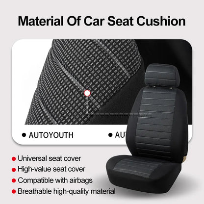 AUTOYOUTH Front Car Seat Covers Airbag Compatible Universal Fit Most Car SUV Car Accessories Car Seat Cover for Toyota 3 color