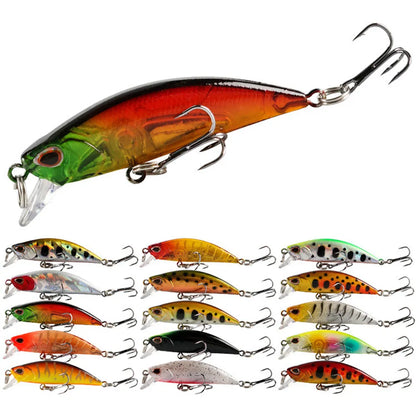 mini Sinking Minnow Wobblers Fishing Lures 5.5cm 5g Trout Artificial plastic Hard Bait Jerkbait Crankbait Bass Fishing Tackle