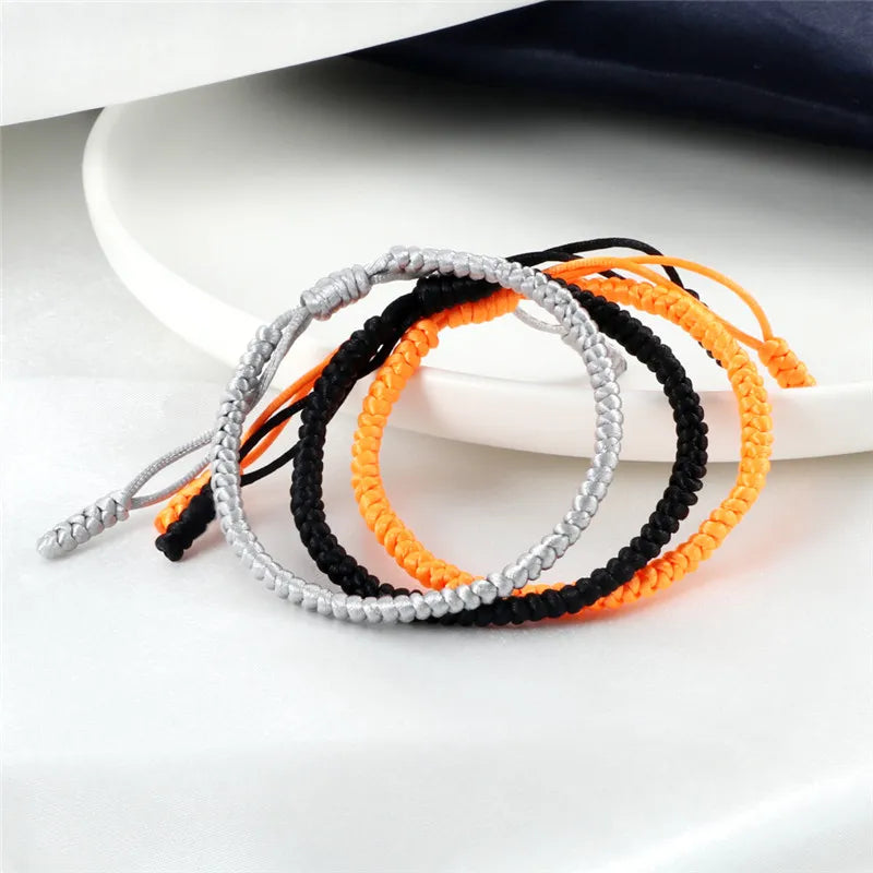 Multicolor Rope Lucky knots Bracelets Women Men Charm Woven Handmade Bangles Braided Adjustable Size Buddhism Jewelry Pulseras