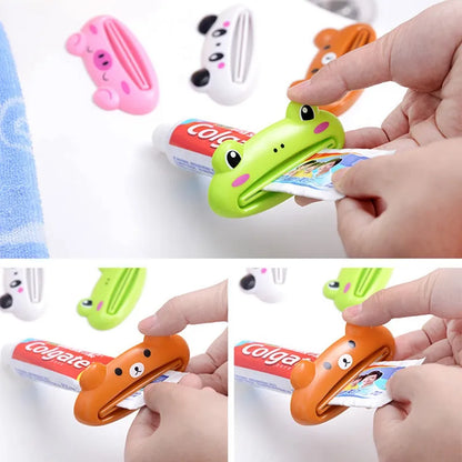 Cartoon Toothpaste Squeezer Dispenser Facial Cleanser Clips Kid Toothpaste Tube Saver Toothpaste Squeezer Bathroom Accessories