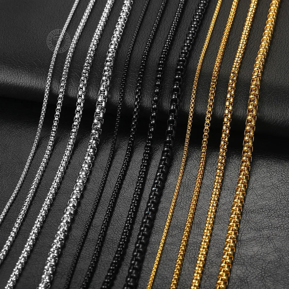 2mm 3mm 5mm Link Chain Halsband