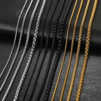 2mm 3mm 5mm Link Chain Halsband