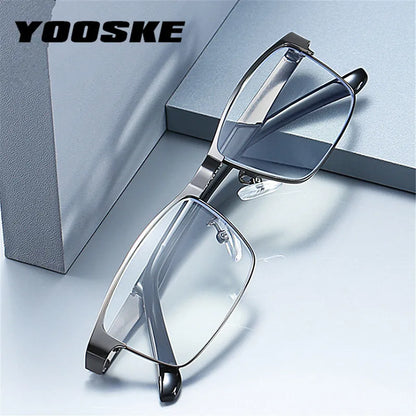 Stainless Steel Men Business Reading Glasses for Reader Mens Presbyopic optical Glasses  +1.0 1.5 2.0 2.5 3 3.5 4.0