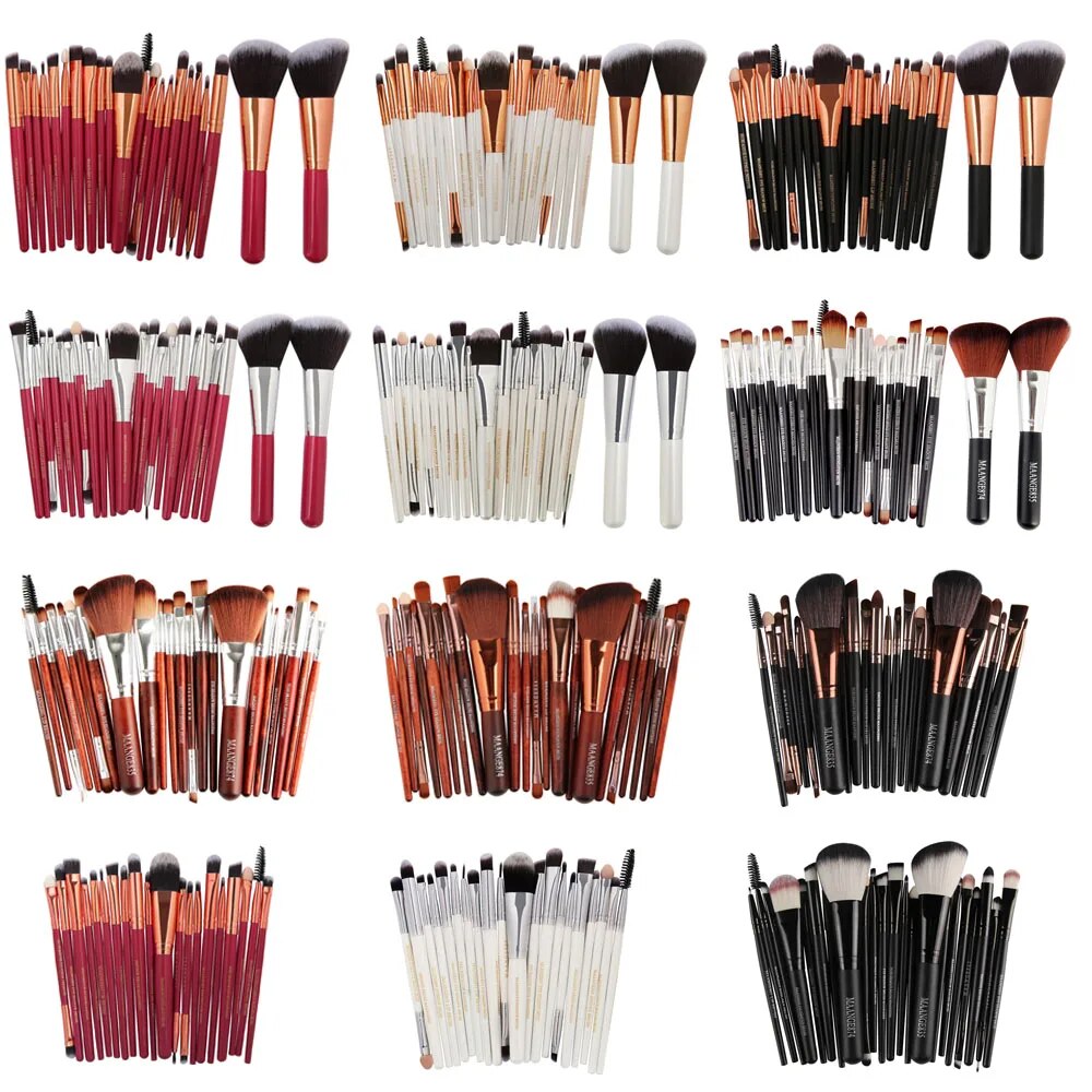 15/22Pcs Beauty Makeup Brushes Set Cosmetic Foundation Powder Blush Eye Shadow Lip Blend Make Up Brush Tool Kit Maquiagem