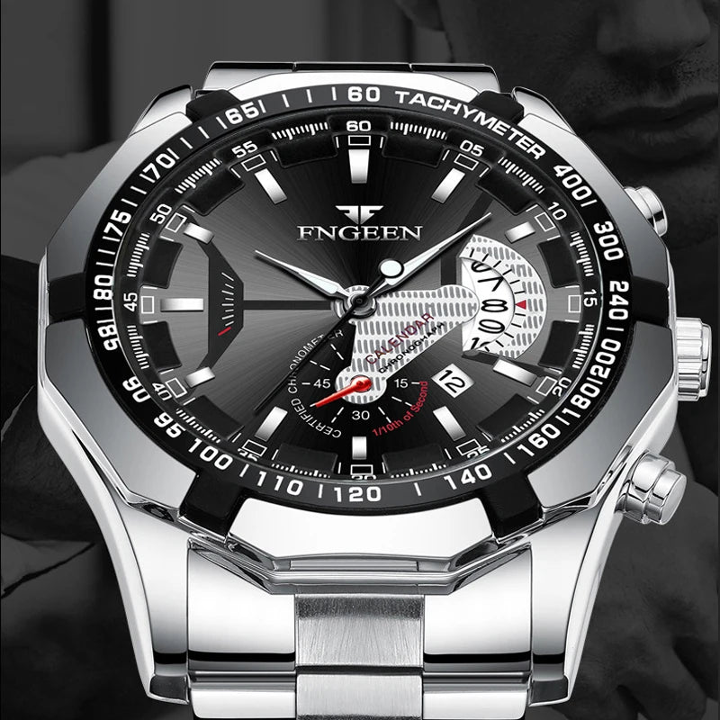 New Concept Quartz Watches Fashion Casual Military Sports Wristwatch Waterproof Luxury Men's Clock Relogio Masculino