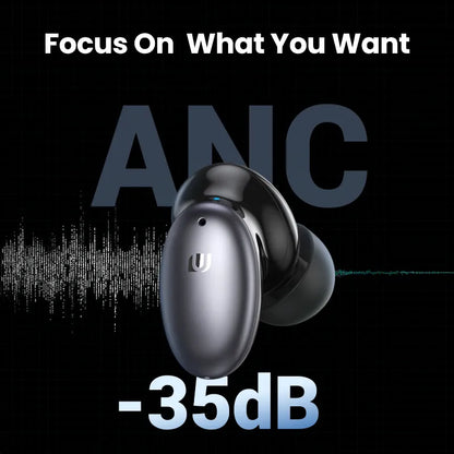 HiTune X6 ANC Wireless Headphone Bluetooth 5.1 TWS Earbuds ANC 35dB Hybrid Active Noise Cancelling for iPhone 15 Pro Max