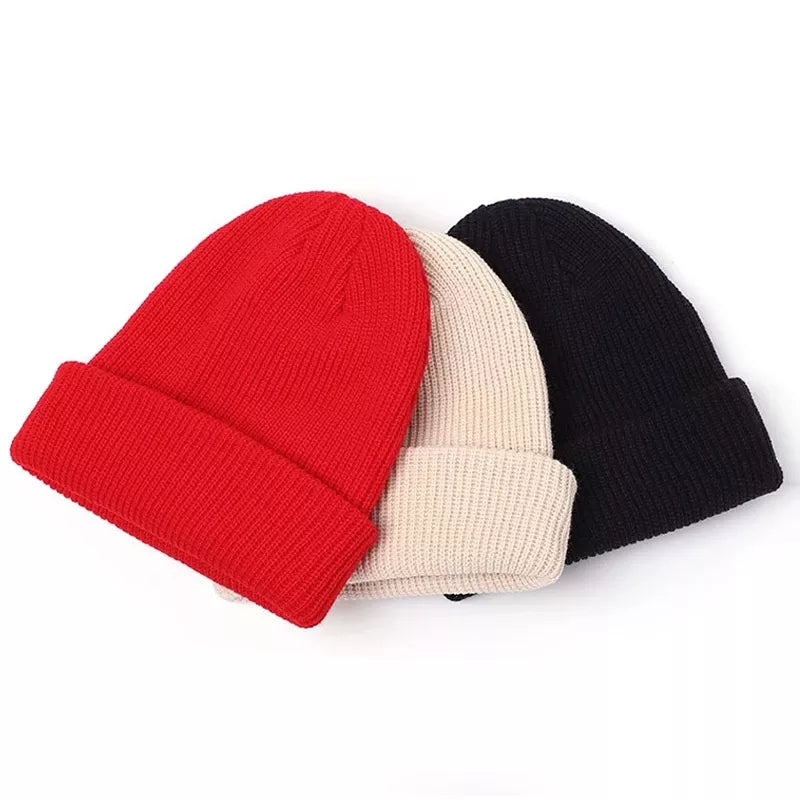 Chapeaux d'hiver pour femme nouveaux bonnets tricotés solide mignon chapeau filles automne femme Bonnet casquettes plus chaud Bonnet dames casquette décontractée