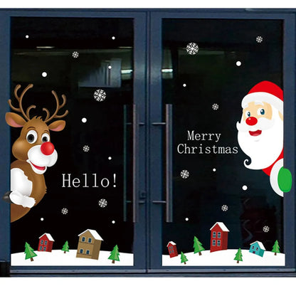 Christmas Wall Window Stickers Marry Christmas Decoration For Home Christmas Ornaments Xmas Navidad Gift New Year