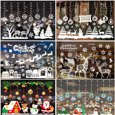 Christmas Wall Window Stickers Marry Christmas Decoration For Home Christmas Ornaments Xmas Navidad Gift New Year