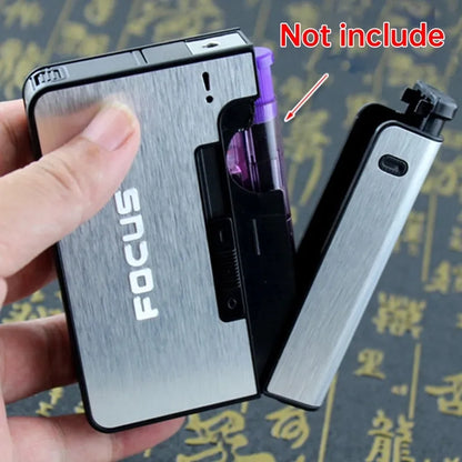 Portable Automatic Cigarette Case Metal Cigarette Boxes 10PCS Cigarette Holder Case Not Lighter Gadget For Men Christmas Gifts