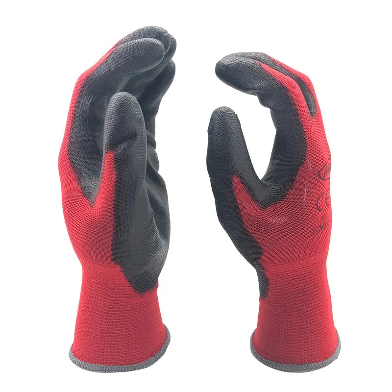 Gants de protection de travail professionnels pour hommes et femmes, 24 pièces/12 paires, gants de course en Nylon pour le jardin et la Construction