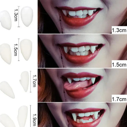 1 Pair Vampire Teeth Fangs Dentures Props Halloween Costume Props False Teeth