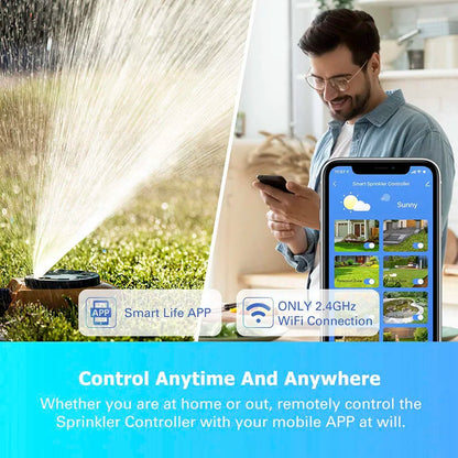 WIFI Smart Garden Irrigation Controller Smart Irrigation Water Solenoid Valve Watering System Garden Irrigation Watering Timer