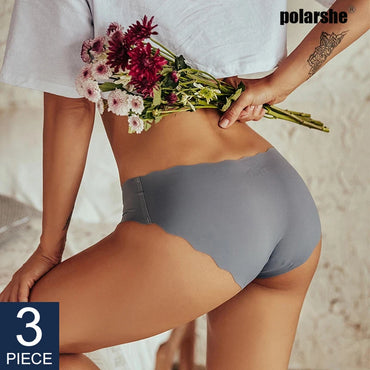 3Pcs/Set Women's Seamless Sexy Panties Underwear Silk Girls Briefs For Women Cotton Black Underpants Briefs Women'S Underwear