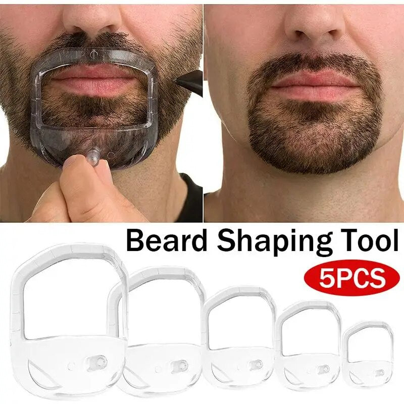 Men Beard Shaping Tool Styling Stencil Guide Template Comb Men's Beards Combs Beauty Tool for Hair Beard Trim Templates