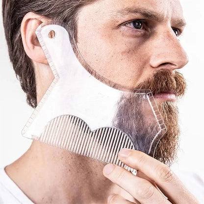 Men Beard Shaping Tool Styling Stencil Guide Template Comb Men's Beards Combs Beauty Tool for Hair Beard Trim Templates