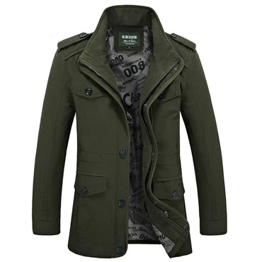 Marque décontracté homme coupe-vent surdimensionné 6XL automne lavé coton classique longues vestes hommes vêtements Trench Coat