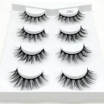 2/4 pairs natural eyelashes fake lashes long makeup