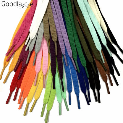 8mm Wide Flat Shoelace Shoe Lace Shoestrings for  Sneakers Sport Shoes 24 Colors 130cm / 51 Inch