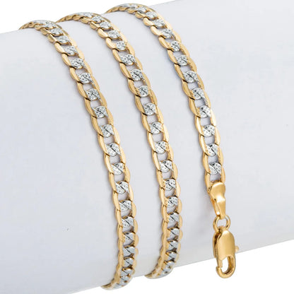 Trendsmax Gold Color Chain Necklace  Cuban Link Chain Male Necklace 4mm