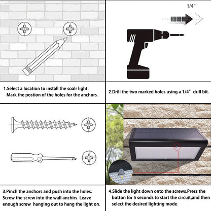 Upgraded 4 in 1 Solar Motion Sensor Lights 800lm 46 LEDs Wireless Security Outdoor Garden Lamp Light With 4 Intelligent Modes