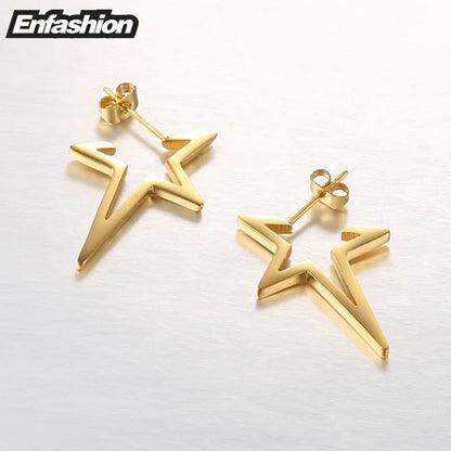 Boucles d'oreilles Enfashion Star Boucles d'oreilles en acier inoxydable