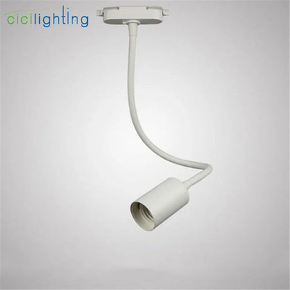 L40cm Hose Neck E27 Track Light Gooseneck Rail Ceiling Mounted Track Lighting Industrial Clothing Store Adjusted Rail Lamp Spots