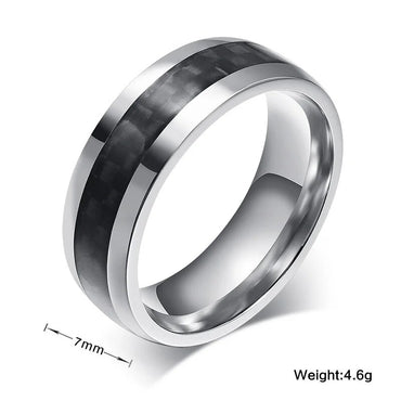 carbon fiber jewelry stainless steel rings for man