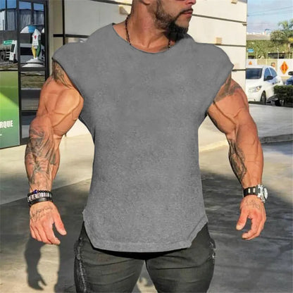 Brand Gyms Tank Top Mens Sleeveless shirts Summer Cotton Slim Fit Men Clothing Bodybuilding Undershirt Fitness tops tees