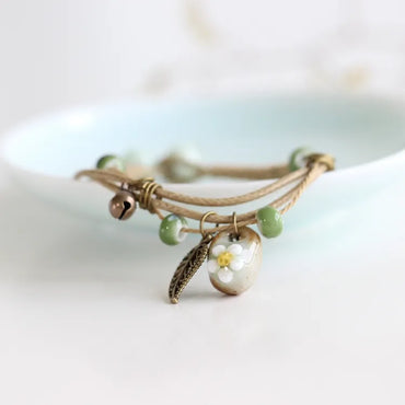 Hand-Woven Ceramic Beads Bracelet