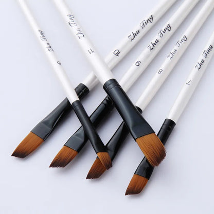 12 Pcs/set Nylon Hair Wooden Handle Watercolor Paint Brush Pen Set Learning DIY Oil Acrylic Painting Art Paint Brushes Supplies