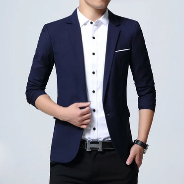 New Men's Suit Jackets Male Blazer 6XL Oversized Korean Style Slim Business Casual Blazers Men Clothing Dress Jacket Coat AF106