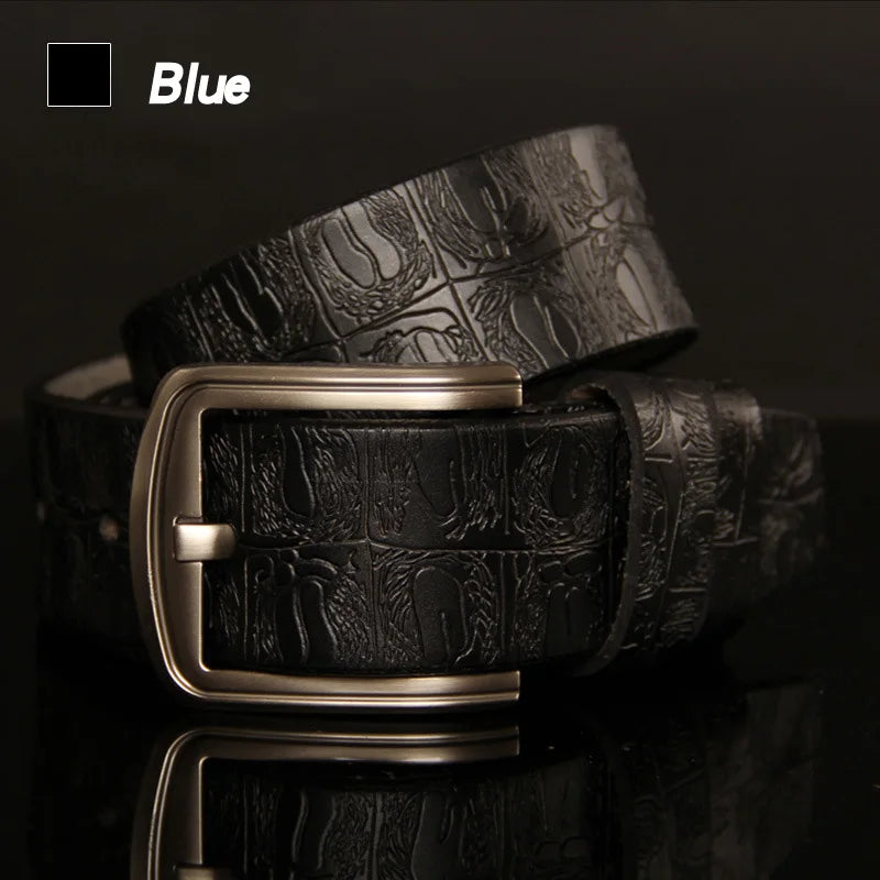 Ceintures de styliste pour hommes, haute qualité, bracelet en cuir véritable, marque de luxe célèbre, boucle ardillon Crocodile