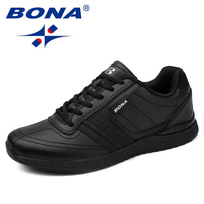 BONA nouveau Style populaire hommes chaussures décontractées à lacets chaussures confortables hommes doux léger semelle Hombre