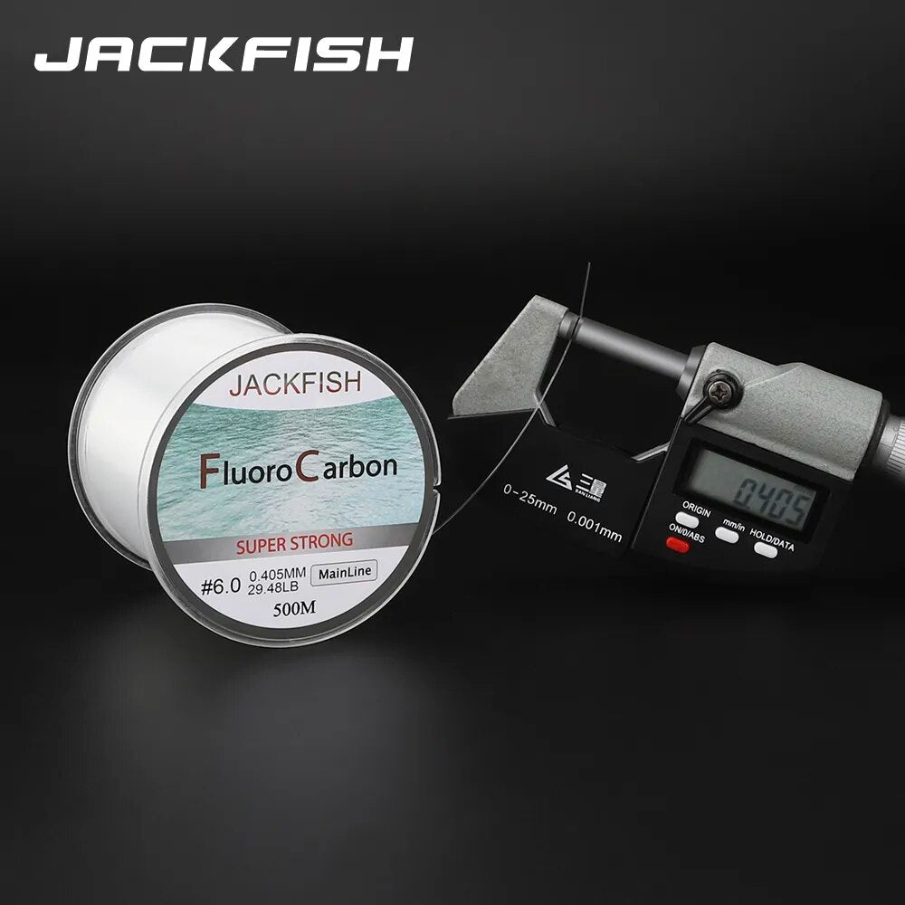 JACKFISH 500M ligne de pêche en fluorocarbone 5-30LB ligne principale de marque Super forte ligne de pêche à la mouche claire pesca