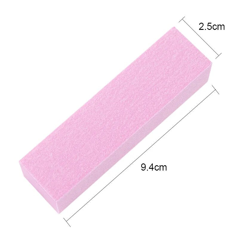 Pink White Buffing Sanding Files Block Pedicure Manicure Care Sponge Nail Art Buffer Grindig Polishing No Hurt Nail Art Tools