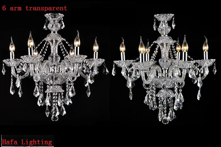 K9 Modern Lustre Crystal Chandeliers 4/6/8/15 Arm Lamp Hand Blown Best Selling Chandelier For Home Bedroom Living Room