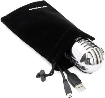 Original Samson Meteor Mic Studio Recording Condenser Microphone Fold-back Leg with USB Cable Carrying Bag for computer