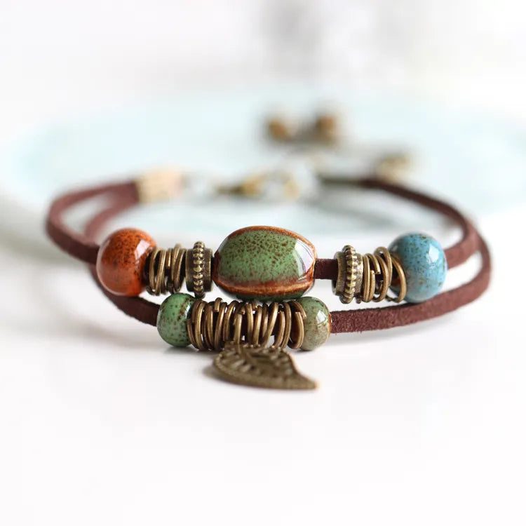 National Wind Restoring Ancient Ways Is The High Temperature Glaze Ceramic Handmade  Bracelets