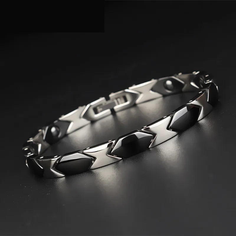 Ceramic Bracelets For Women Man Fashion Stainless Steel Jewelry Womens Hand Accessories Health Magnetic Therapy Men's Bracelets