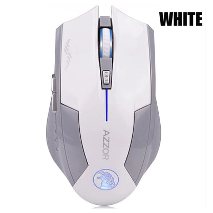 Rechargeable Wireless Illuminate Computer Mouse Mice Gaming 2400 DPI 2.4G FPS Gamer Silence Lithium Battery Build-in