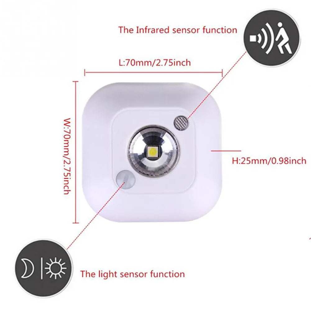 LED capteur veilleuse double Induction PIR infrarouge capteur de mouvement lampe magnétique infrarouge applique armoire escaliers lumière